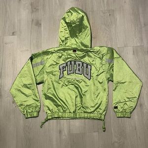 Vintage FUBU Sports Lime Green Nylon 3M Reflective